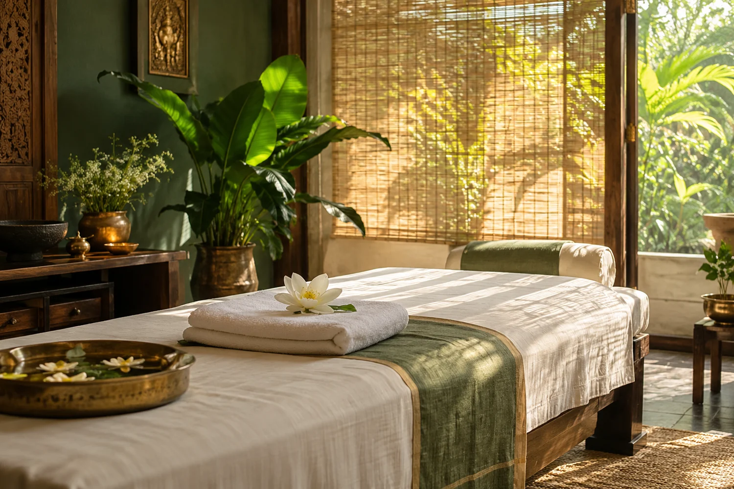 A calm wellbeing treatment room